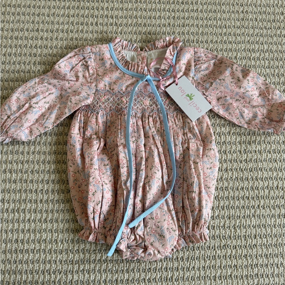 Pink Floral Kids One Piece